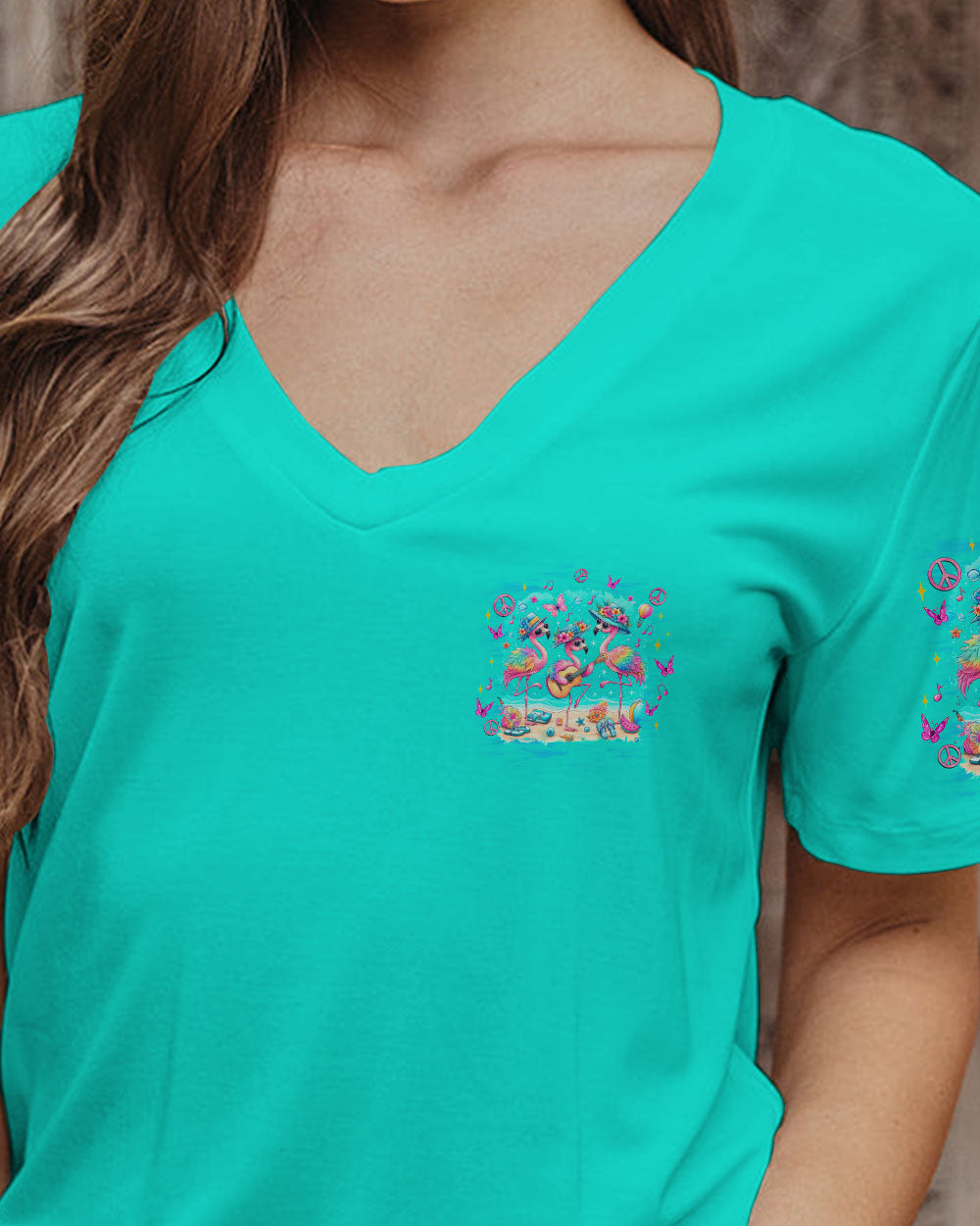 I'M SO HAPPY TO LIVE FLAMINGO ALL OVER PRINT - TLNZ1706244