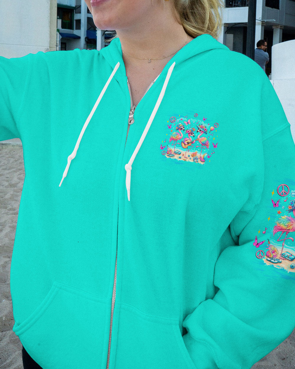I'M SO HAPPY TO LIVE FLAMINGO ALL OVER PRINT - TLNZ1706244