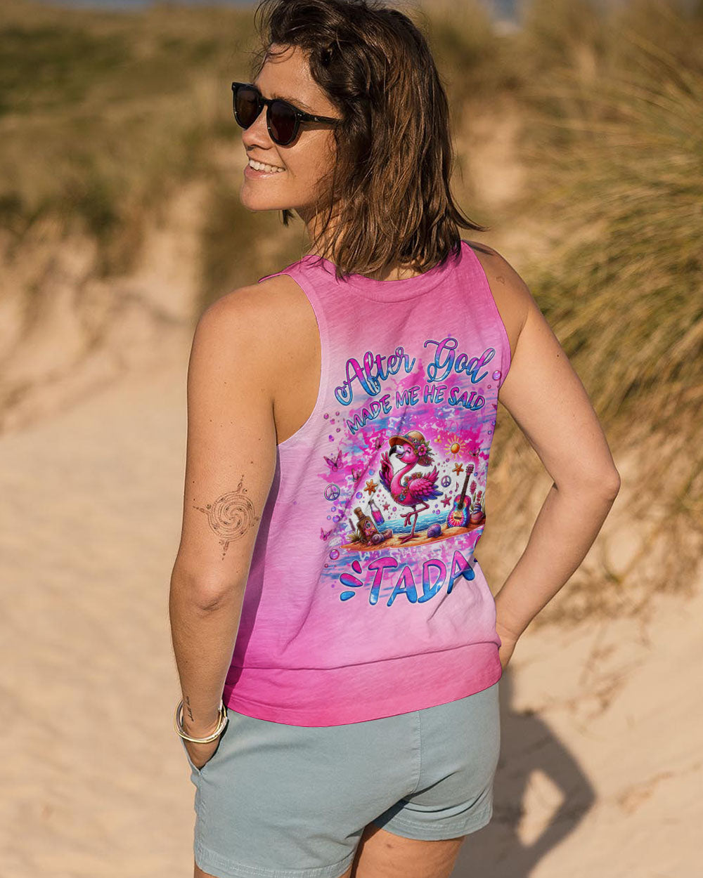 AFTER GOD MADE ME HE SAID TADA FLAMINGO ALL OVER PRINT - TLNZ1706245