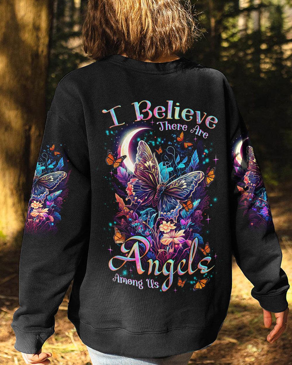 I BELIEVE THERE ARE ANGELS AMONG US BUTTERFLY ALL OVER PRINT - TLNZ1707231
