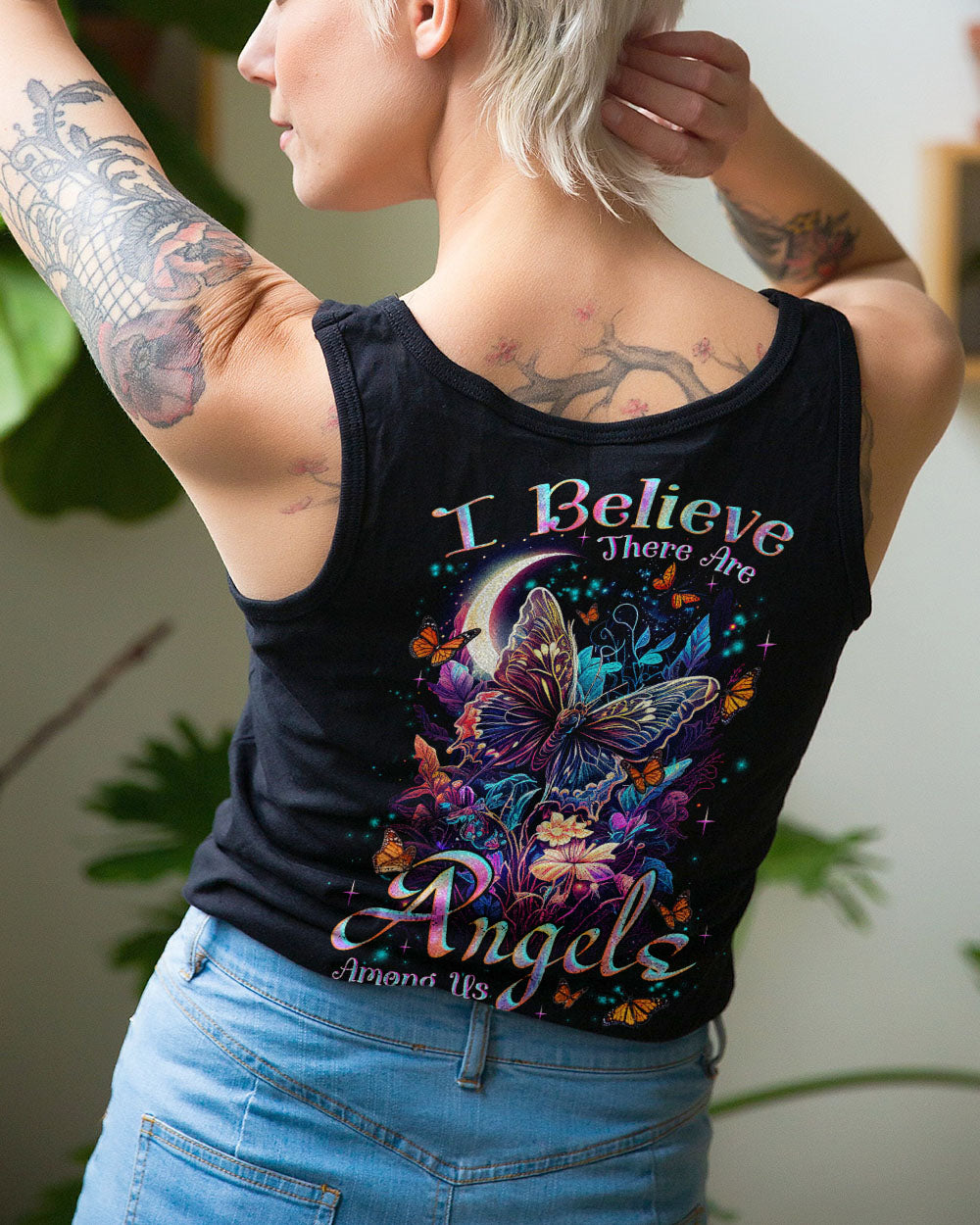 I BELIEVE THERE ARE ANGELS AMONG US BUTTERFLY ALL OVER PRINT - TLNZ1707231