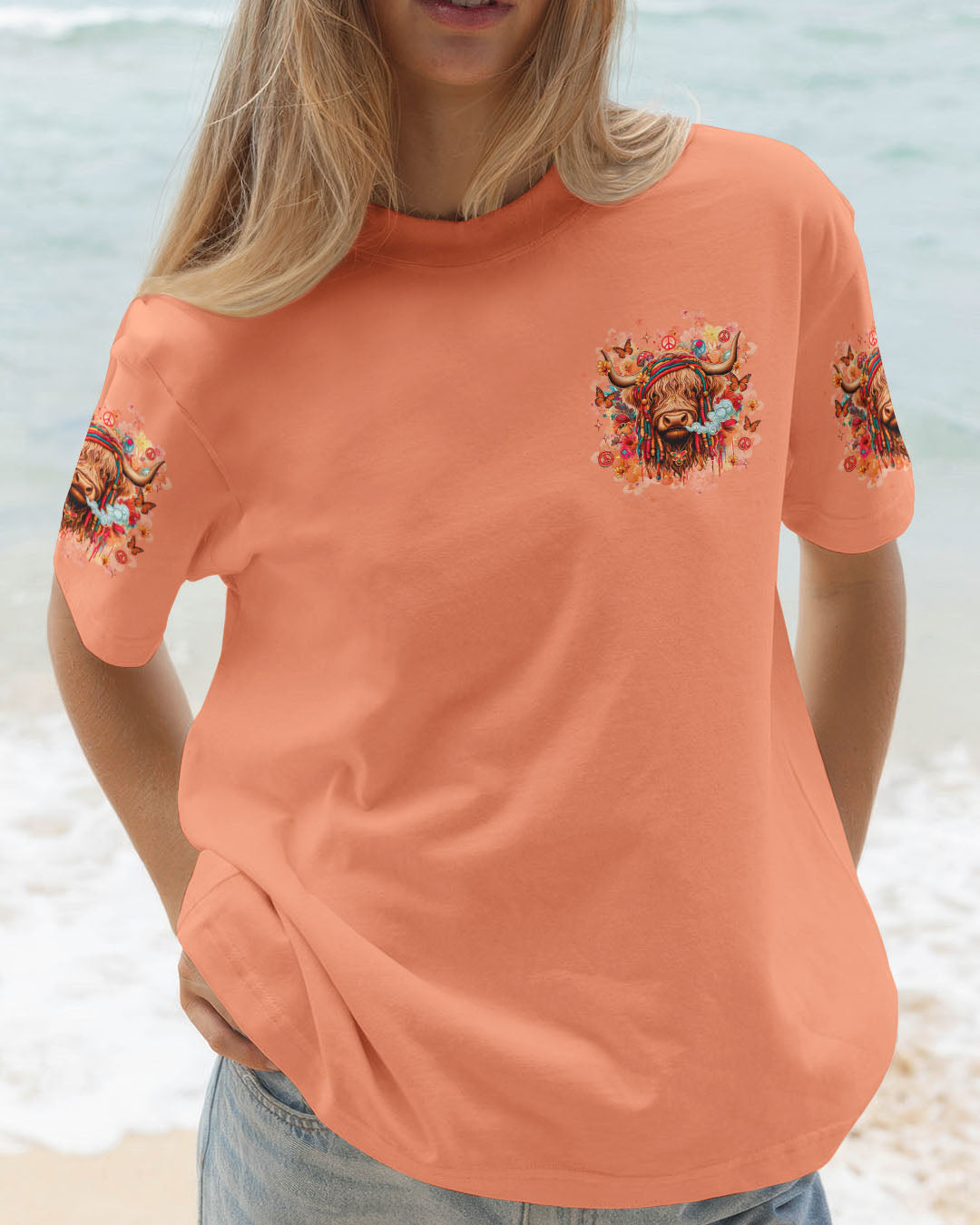 OLD HIPPIES COW ALL OVER PRINT  -  TLNZ1707252