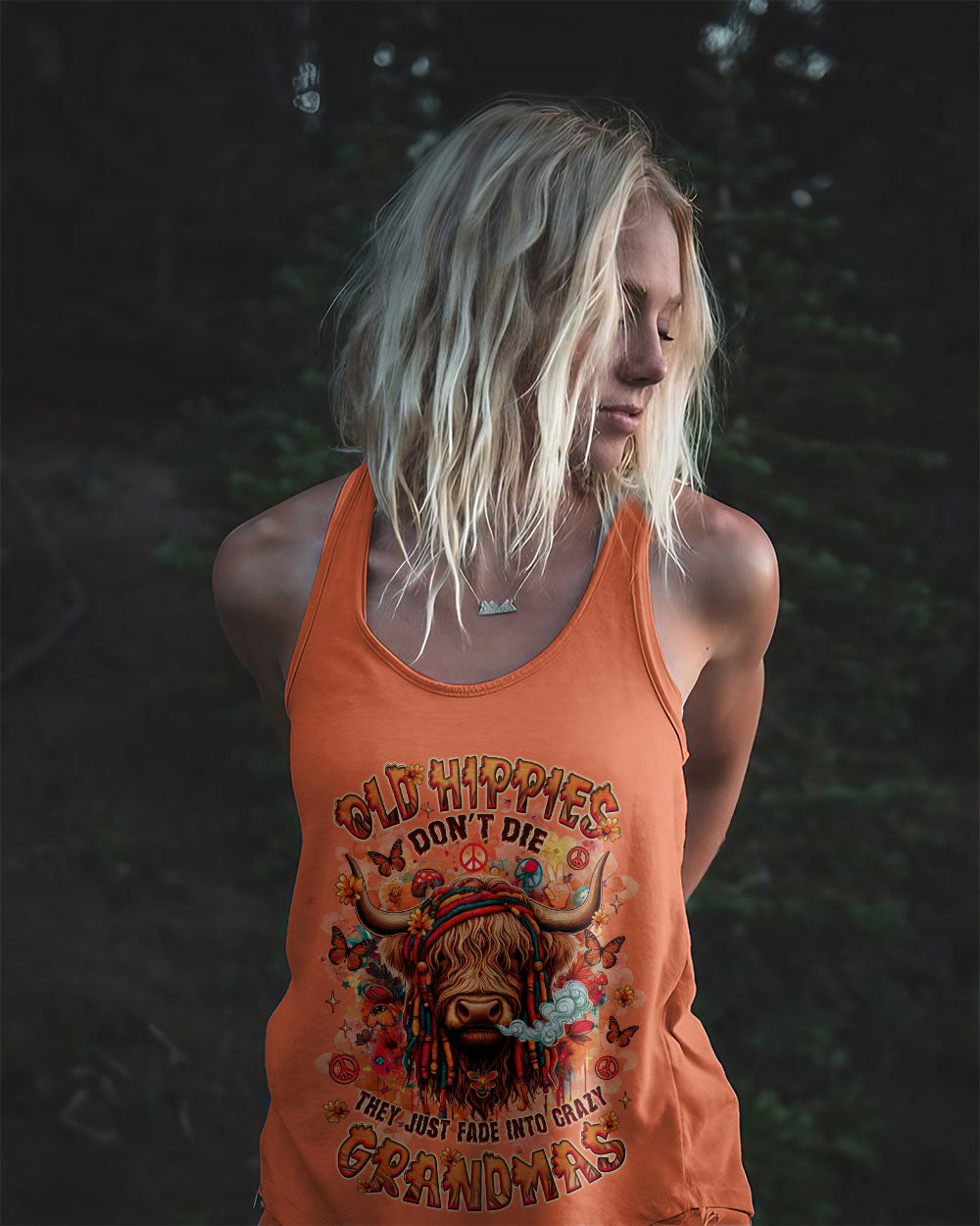 OLD HIPPIES COW ALL OVER PRINT  -  TLNZ1707252