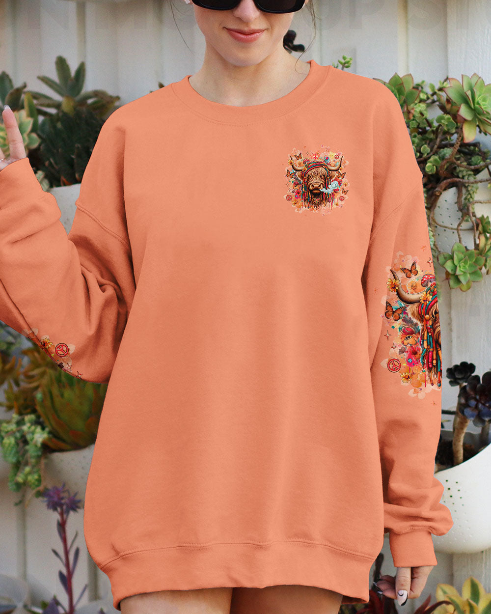 OLD HIPPIES COW ALL OVER PRINT  -  TLNZ1707252