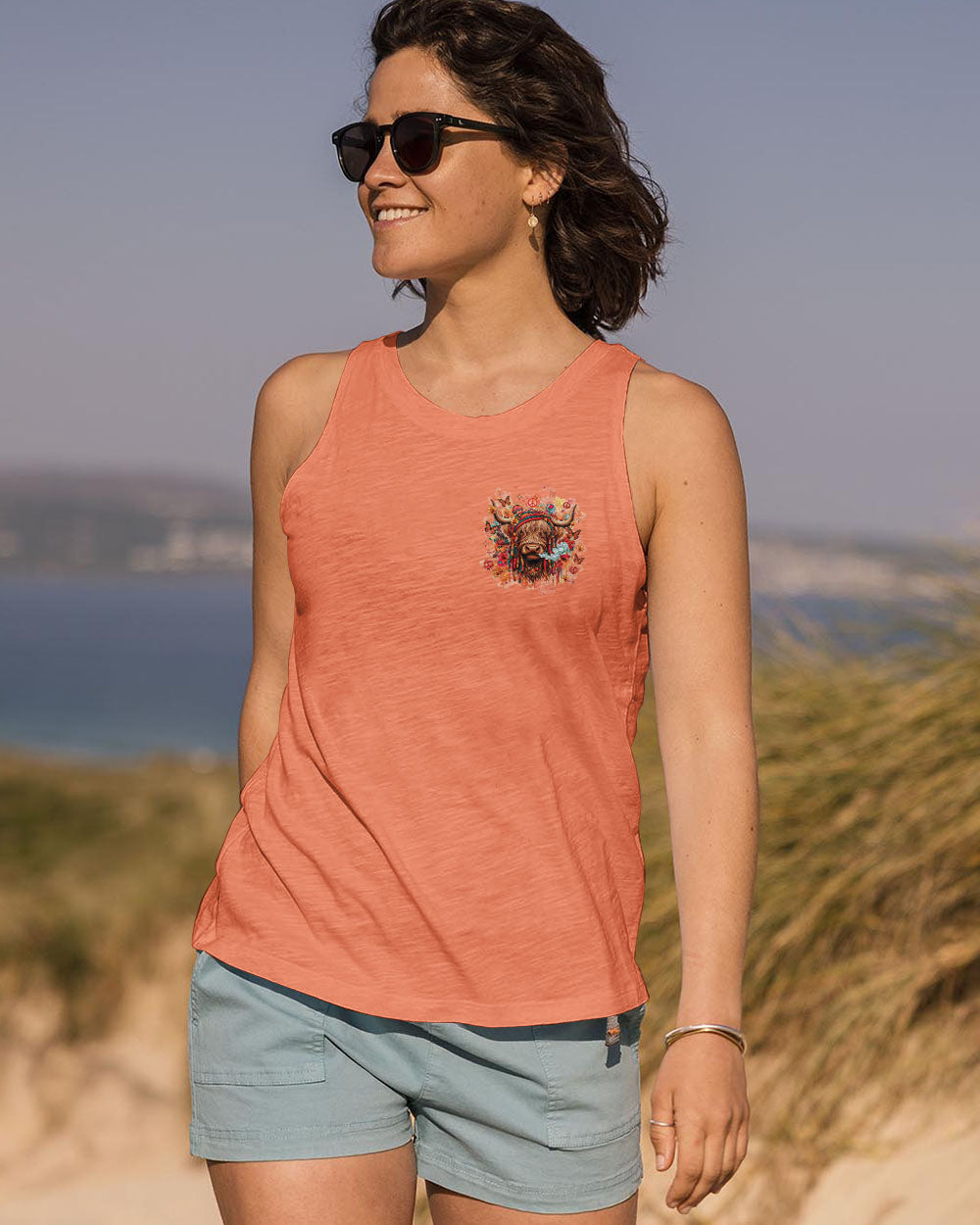 OLD HIPPIES COW ALL OVER PRINT  -  TLNZ1707252