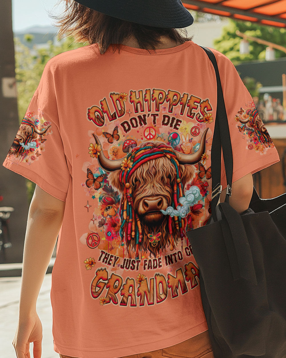 OLD HIPPIES COW ALL OVER PRINT  -  TLNZ1707252
