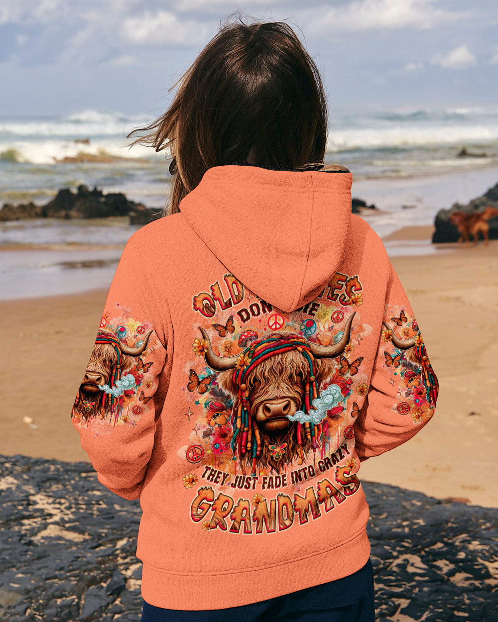 OLD HIPPIES COW ALL OVER PRINT  -  TLNZ1707252