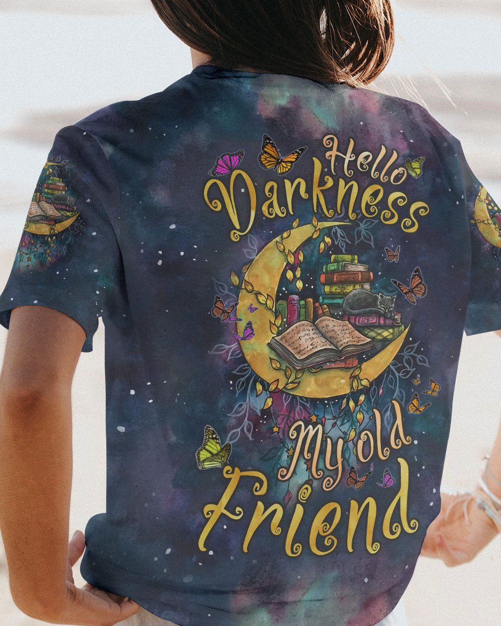 HELLO DARKNESS MY OLD FRIEND MOON BOOK ALL OVER PRINT - TLNZ1708233