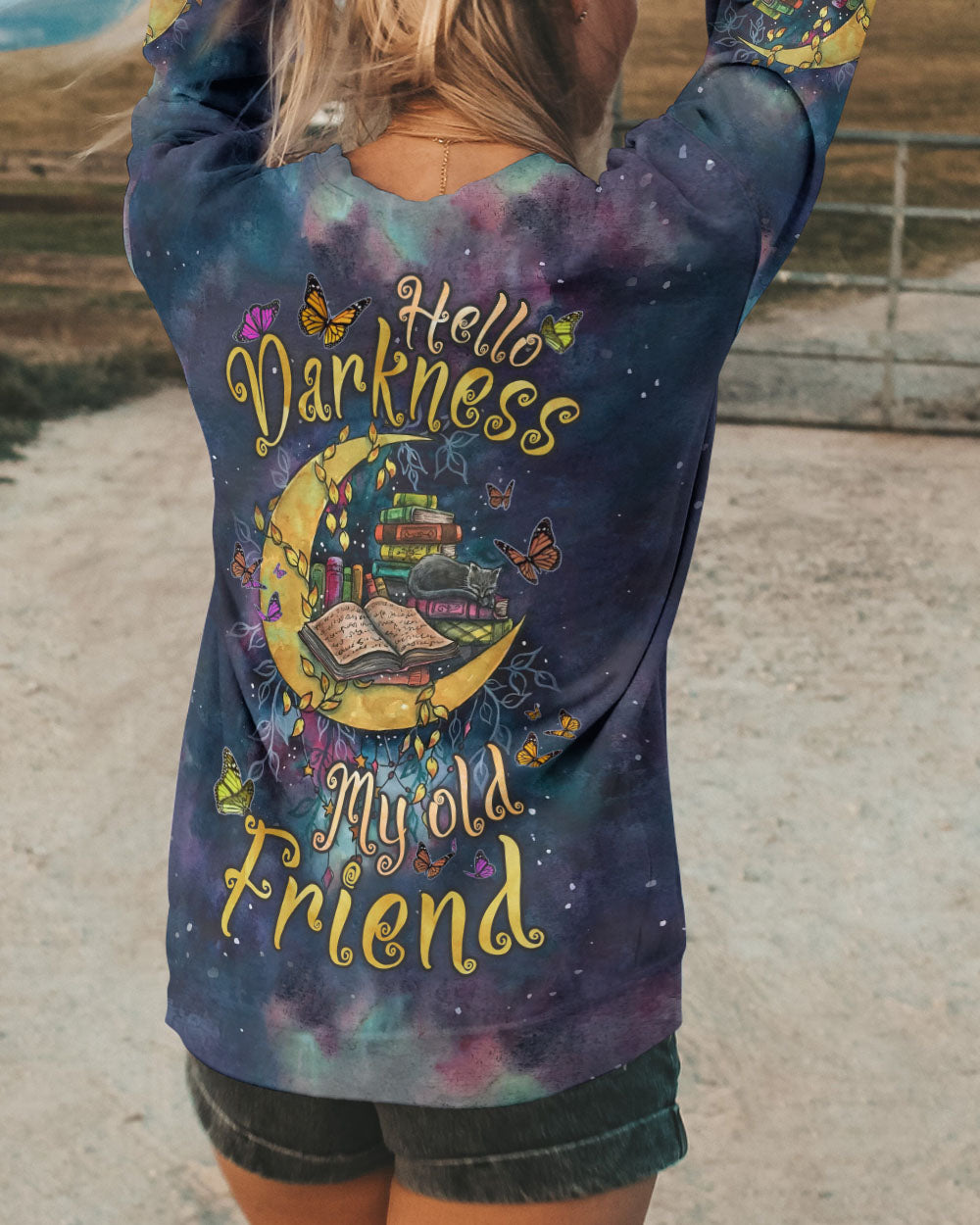 HELLO DARKNESS MY OLD FRIEND MOON BOOK ALL OVER PRINT - TLNZ1708233
