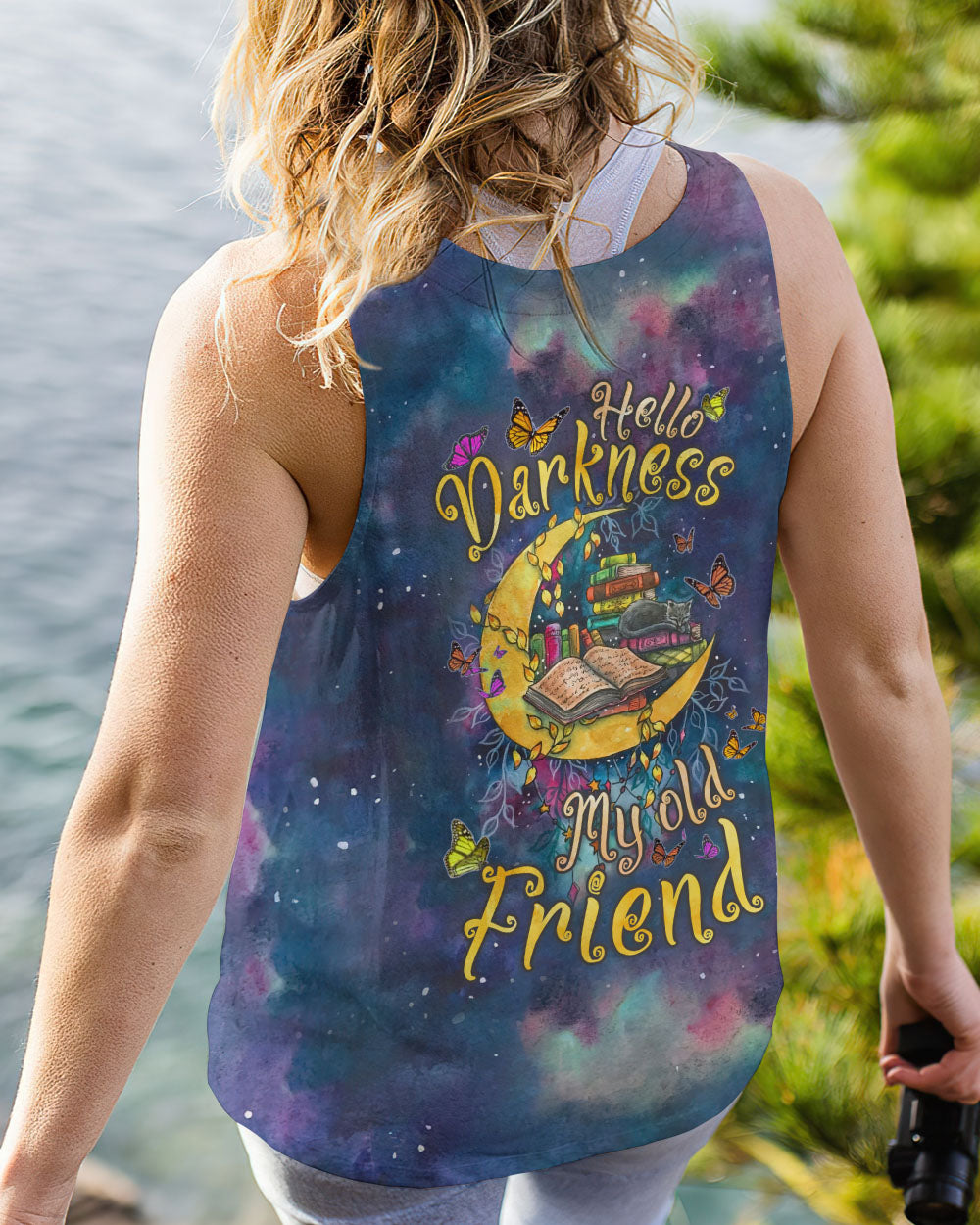 HELLO DARKNESS MY OLD FRIEND MOON BOOK ALL OVER PRINT - TLNZ1708233
