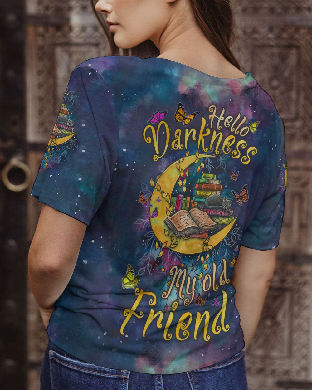 HELLO DARKNESS MY OLD FRIEND MOON BOOK ALL OVER PRINT - TLNZ1708233
