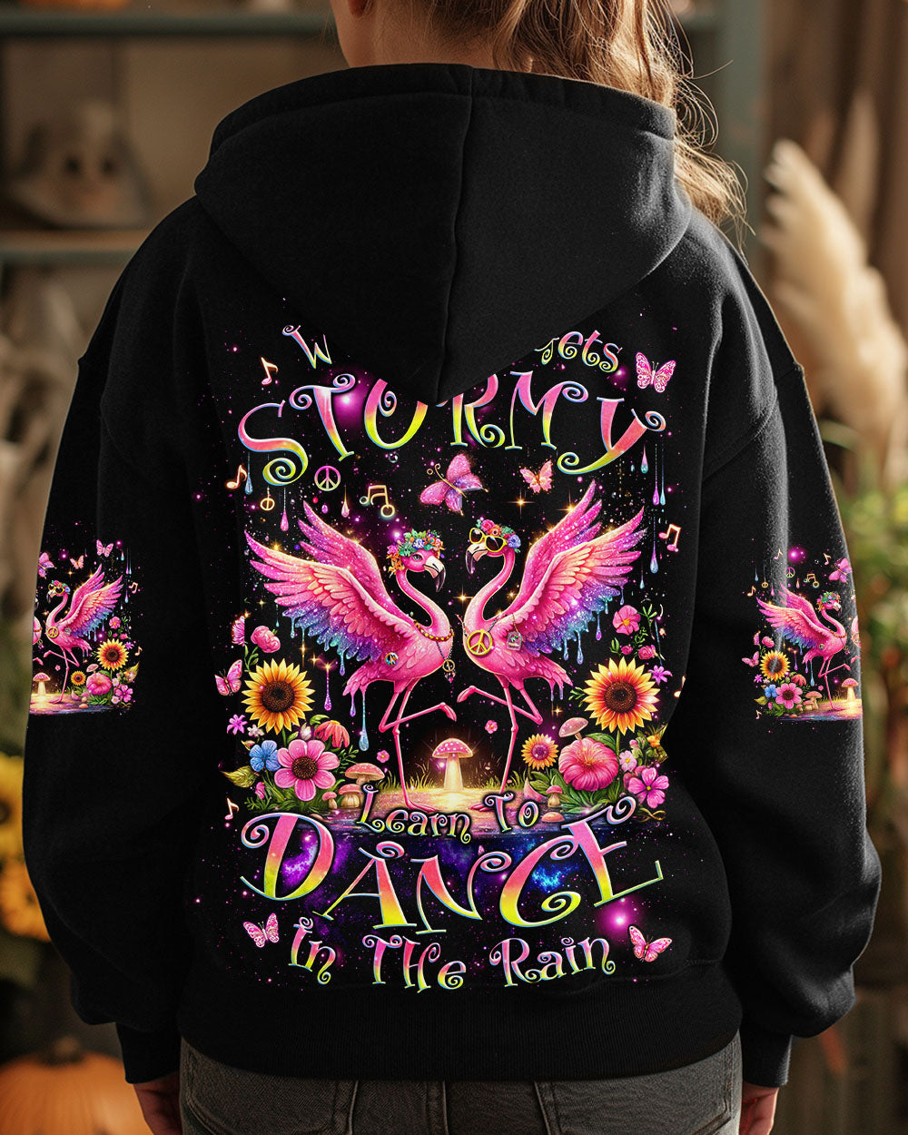 DANCE IN THE RAIN FLAMINGO ALL OVER PRINT - TLNZ1709243