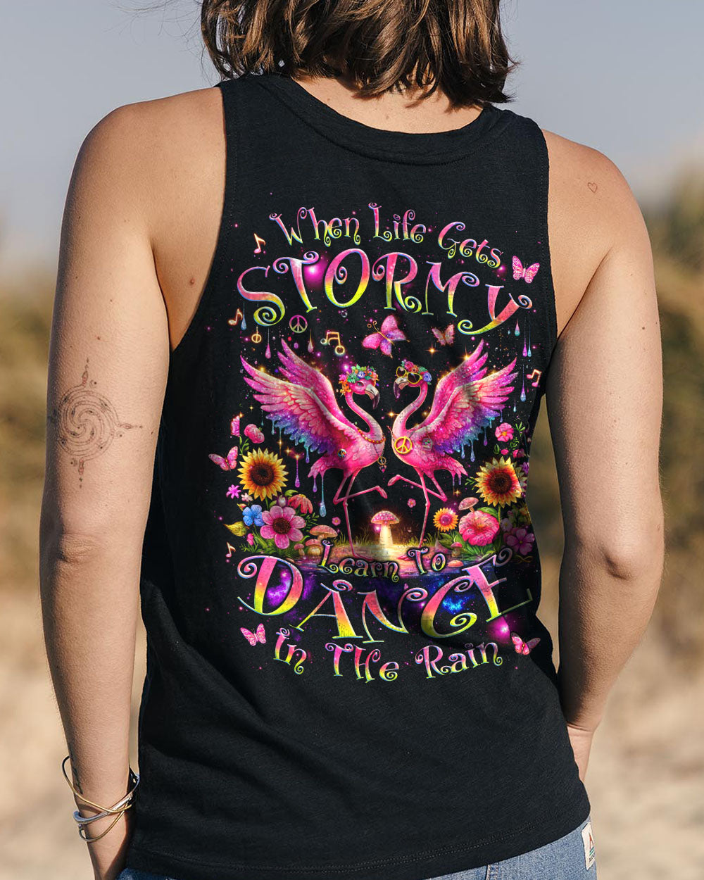 DANCE IN THE RAIN FLAMINGO ALL OVER PRINT - TLNZ1709243