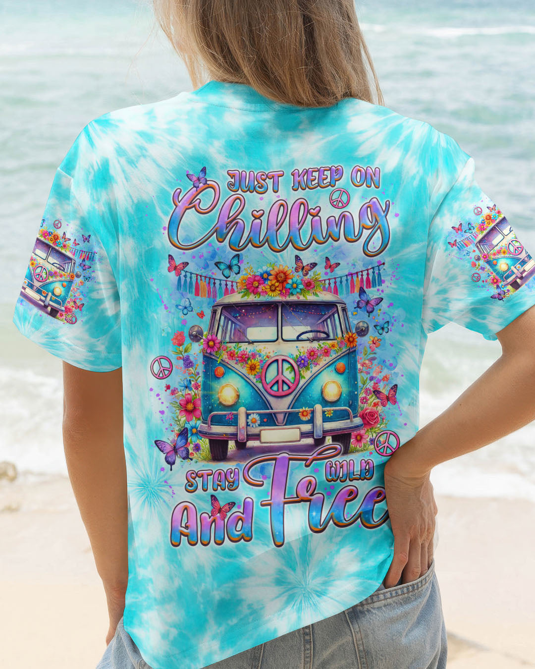 JUST KEEP ON CHILLING STAY WILD AND FREE BUS ALL OVER PRINT - TLNZ1804252