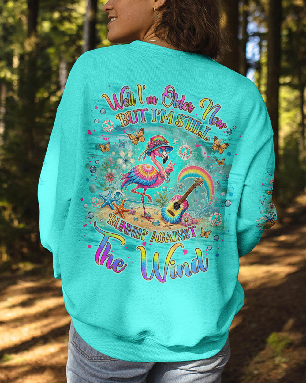 RUNNING AGAINST THE WIND FLAMINGO ALL OVER PRINT - TLNZ1806243