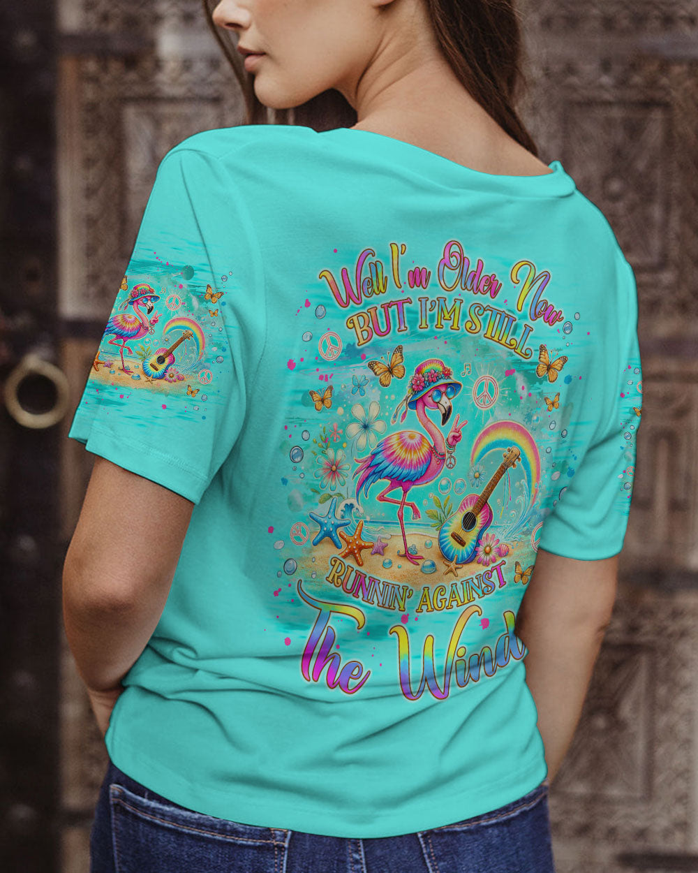 RUNNING AGAINST THE WIND FLAMINGO ALL OVER PRINT - TLNZ1806243