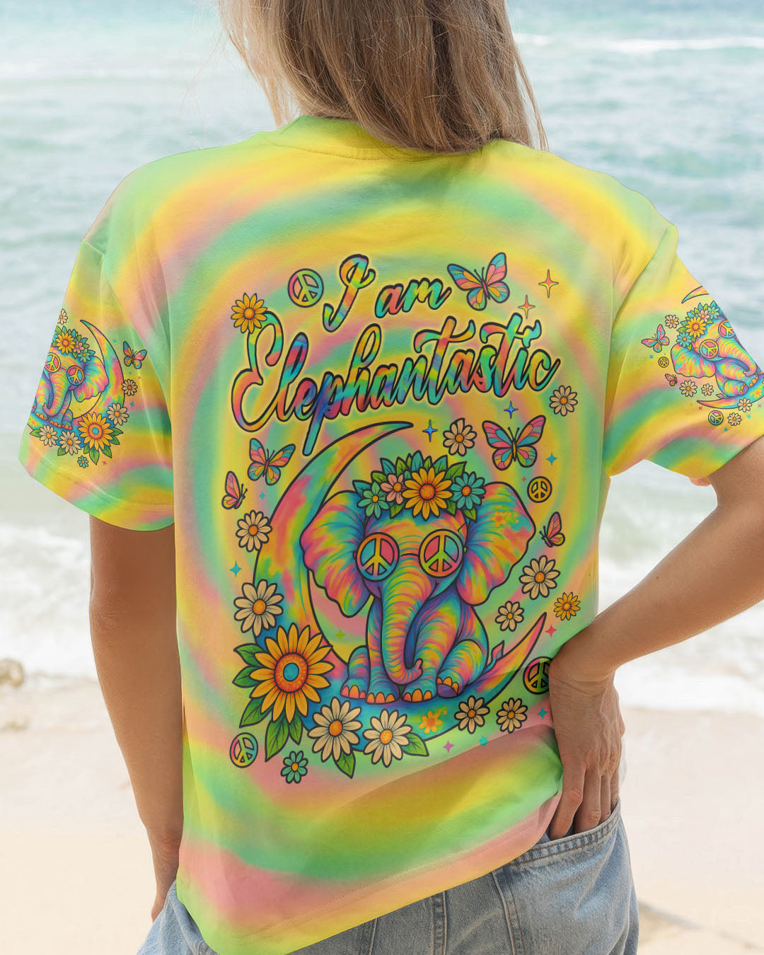I AM ELEPHANTASTIC ELEPHANT TIE DYE ALL OVER PRINT - TLNZ1806253