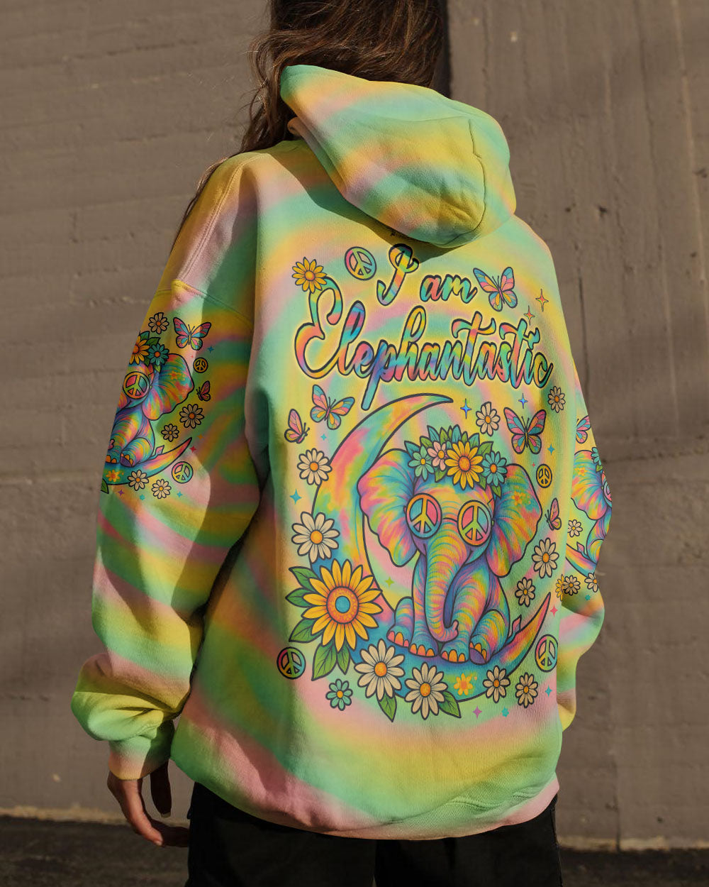 I AM ELEPHANTASTIC ELEPHANT TIE DYE ALL OVER PRINT - TLNZ1806253
