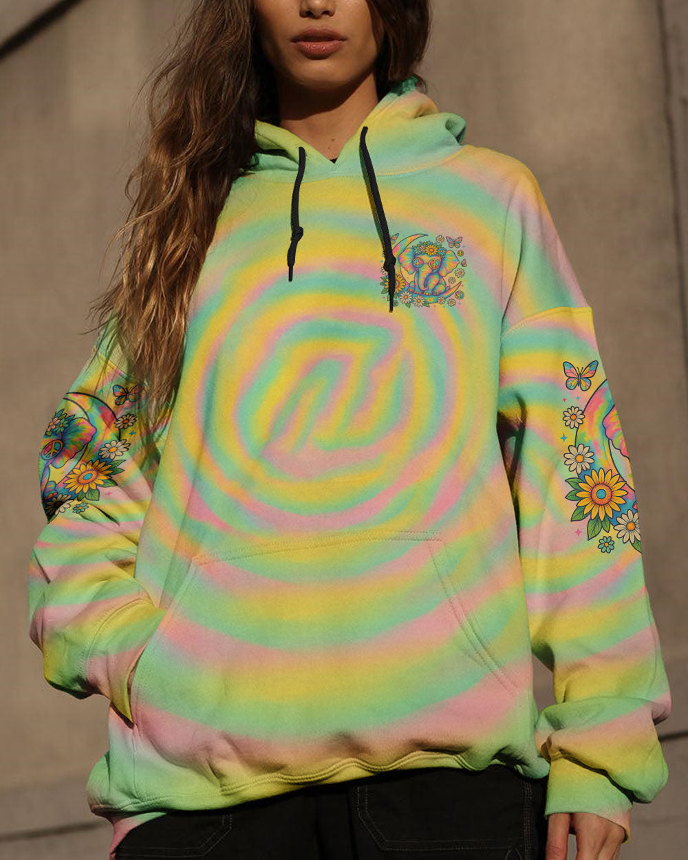 I AM ELEPHANTASTIC ELEPHANT TIE DYE ALL OVER PRINT - TLNZ1806253
