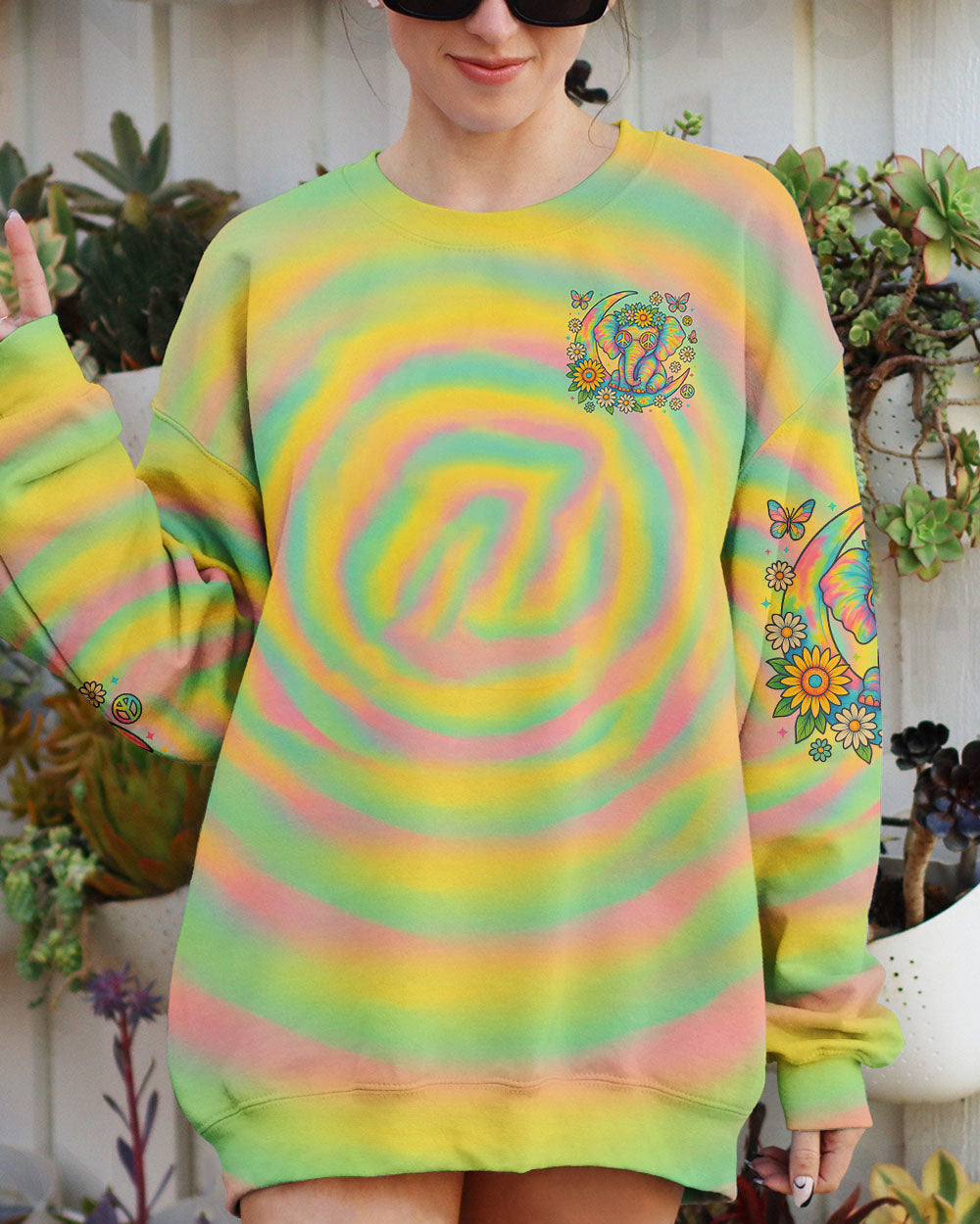 I AM ELEPHANTASTIC ELEPHANT TIE DYE ALL OVER PRINT - TLNZ1806253