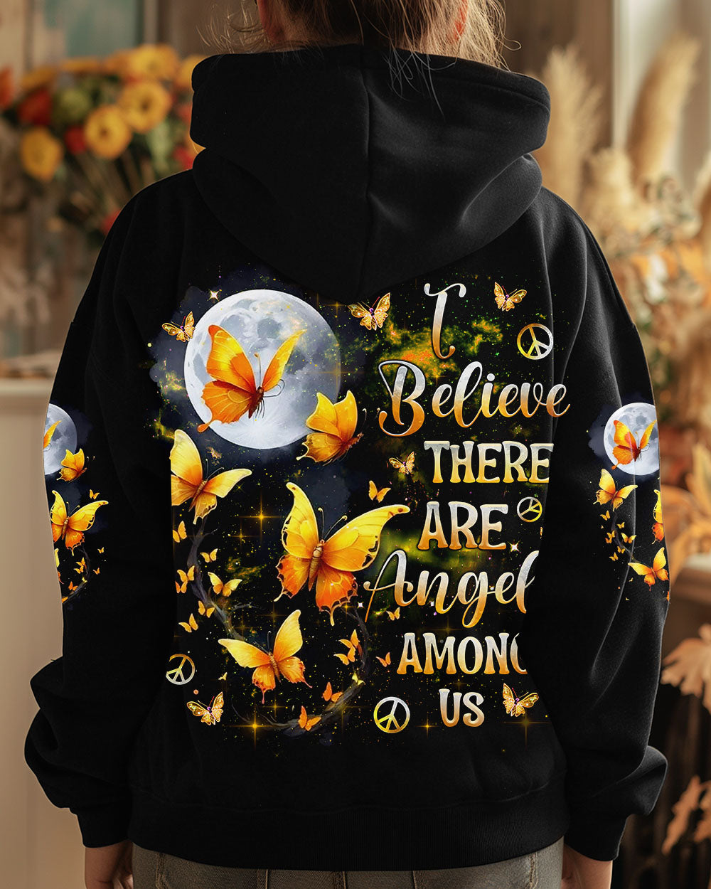 I BELIEVE THERE ARE ANGELS AMONG US BUTTERFLY ALL OVER PRINT - TLNZ1810244
