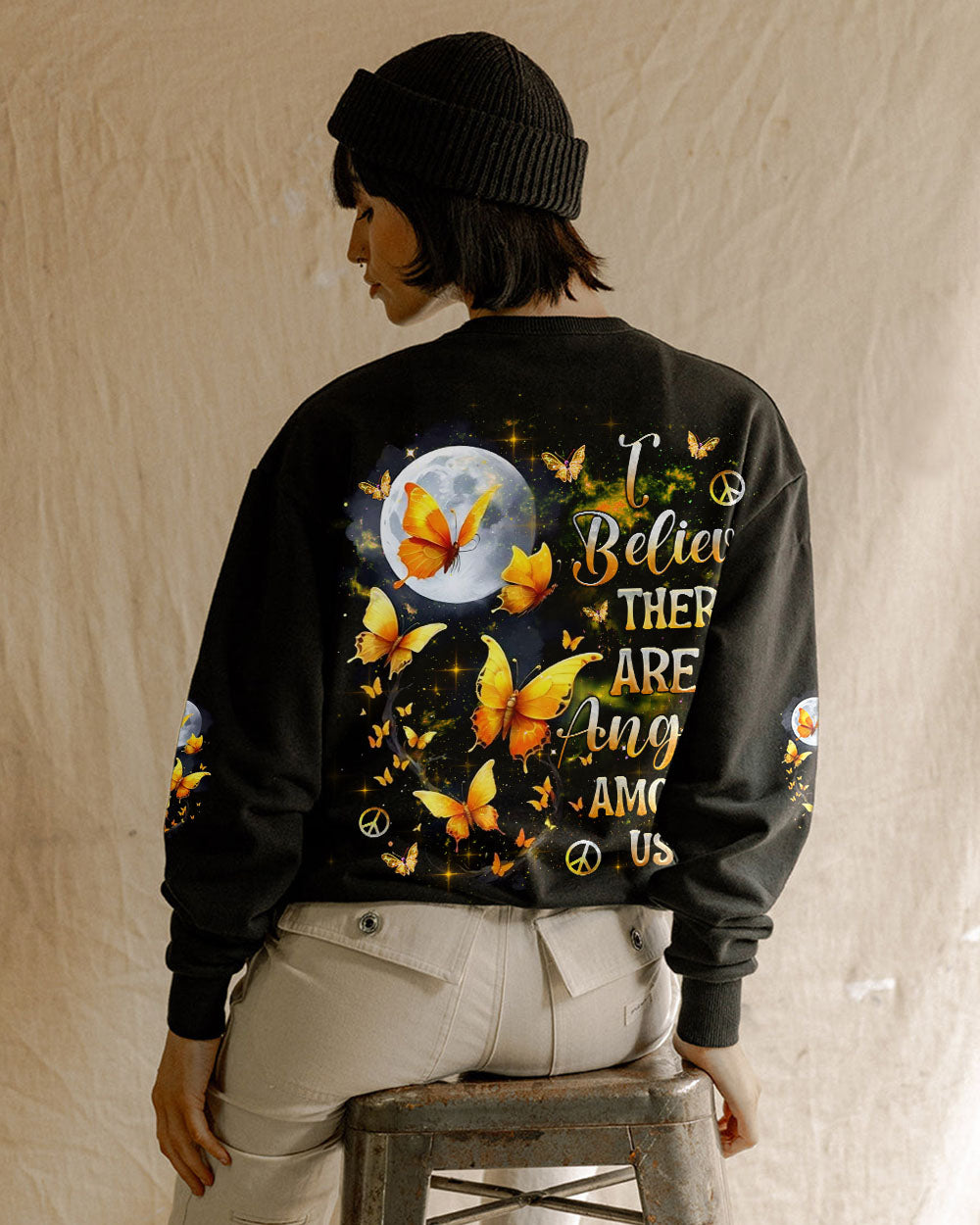 I BELIEVE THERE ARE ANGELS AMONG US BUTTERFLY ALL OVER PRINT - TLNZ1810244