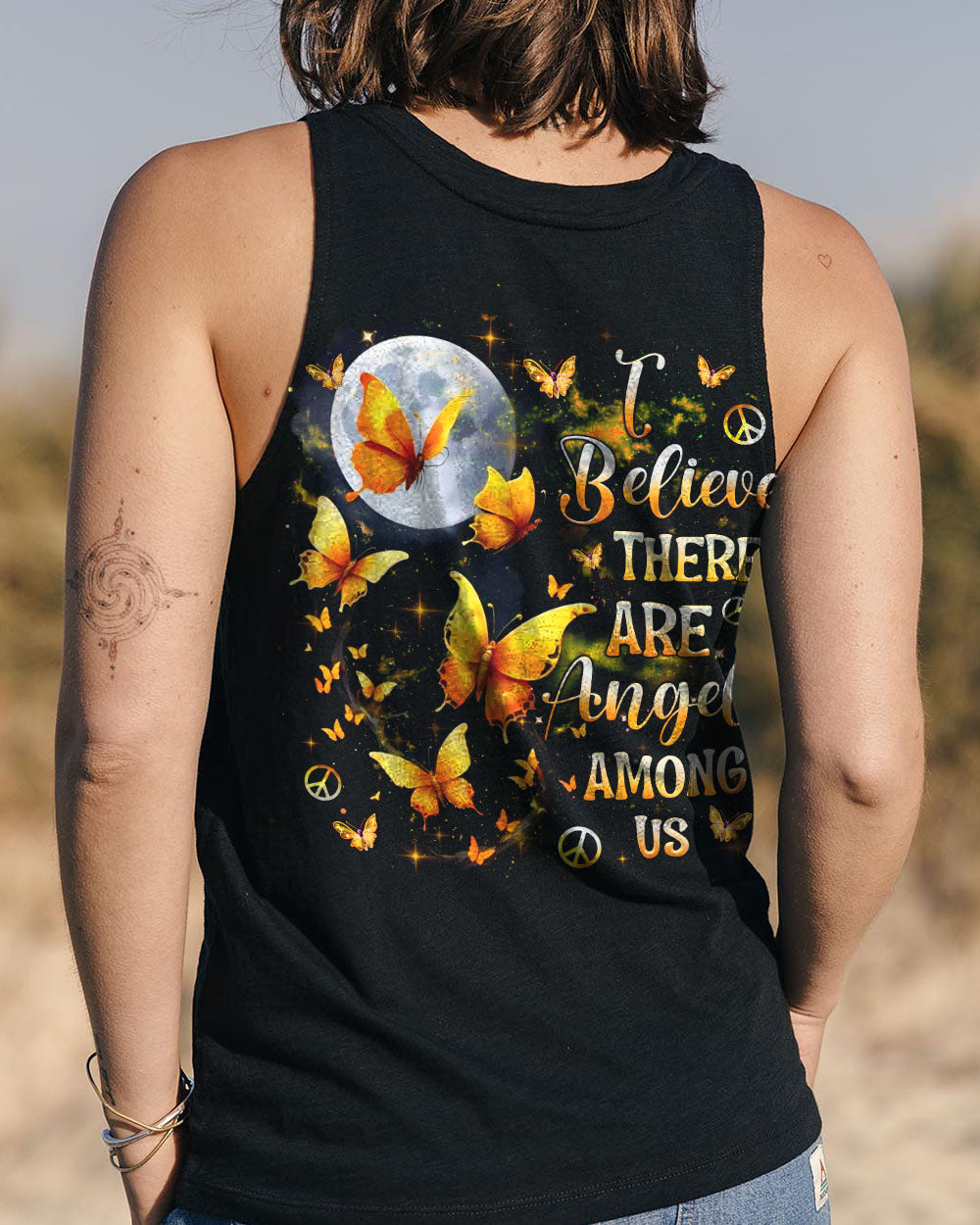 I BELIEVE THERE ARE ANGELS AMONG US BUTTERFLY ALL OVER PRINT - TLNZ1810244