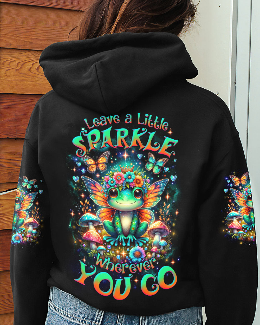 LEAVE A LITTLE SPARKLE WHEREVER YOU GO FROG ALL OVER PRINT - TLNZ1902243