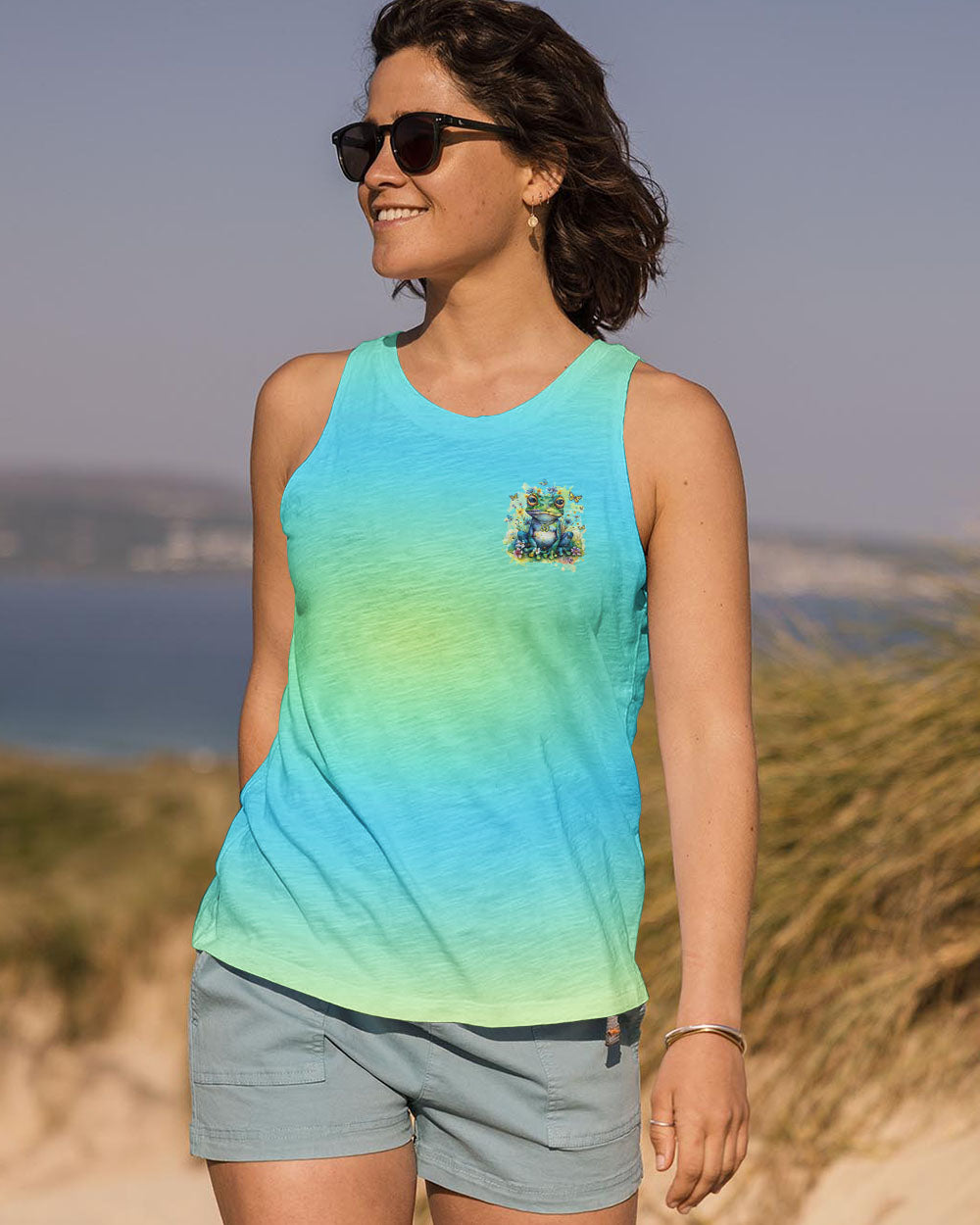 BE YOU THE WORLD WILL ADJUST FROG ALL OVER PRINT - TLNZ2002244