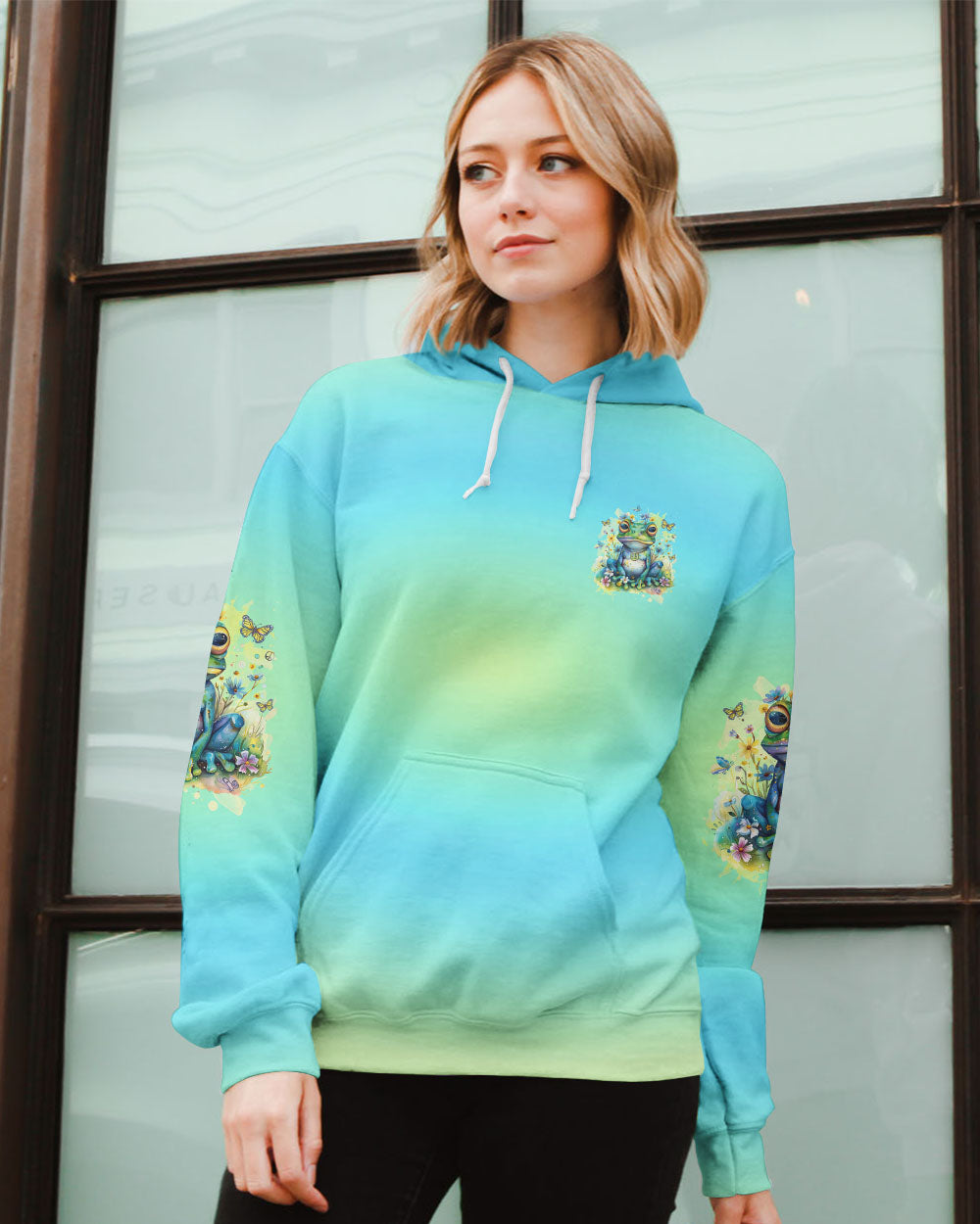 BE YOU THE WORLD WILL ADJUST FROG ALL OVER PRINT - TLNZ2002244