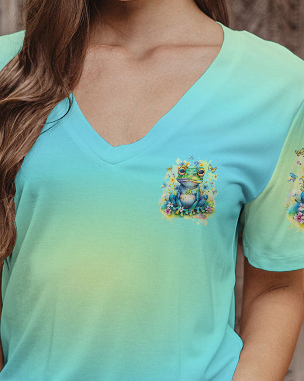 BE YOU THE WORLD WILL ADJUST FROG ALL OVER PRINT - TLNZ2002244