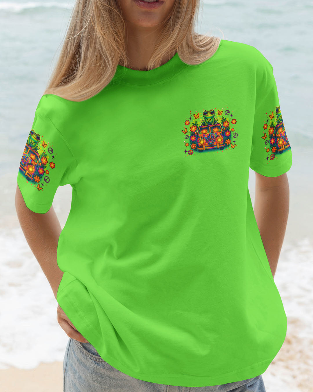 BE YOU THE WORLD WILL ADJUST FROG ALL OVER PRINT - TLNZ2005253