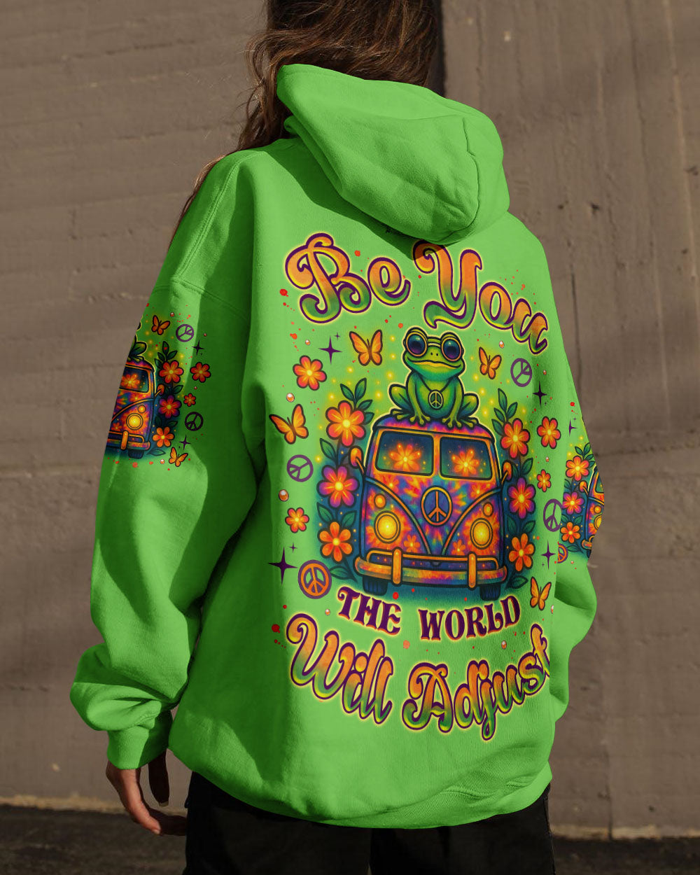 BE YOU THE WORLD WILL ADJUST FROG ALL OVER PRINT - TLNZ2005253