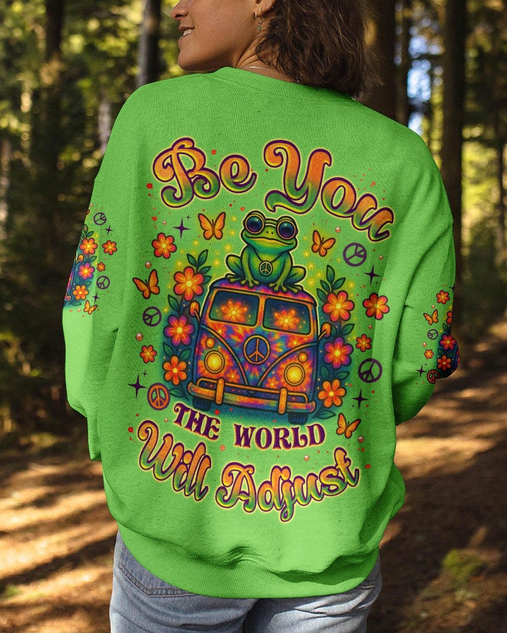 BE YOU THE WORLD WILL ADJUST FROG ALL OVER PRINT - TLNZ2005253