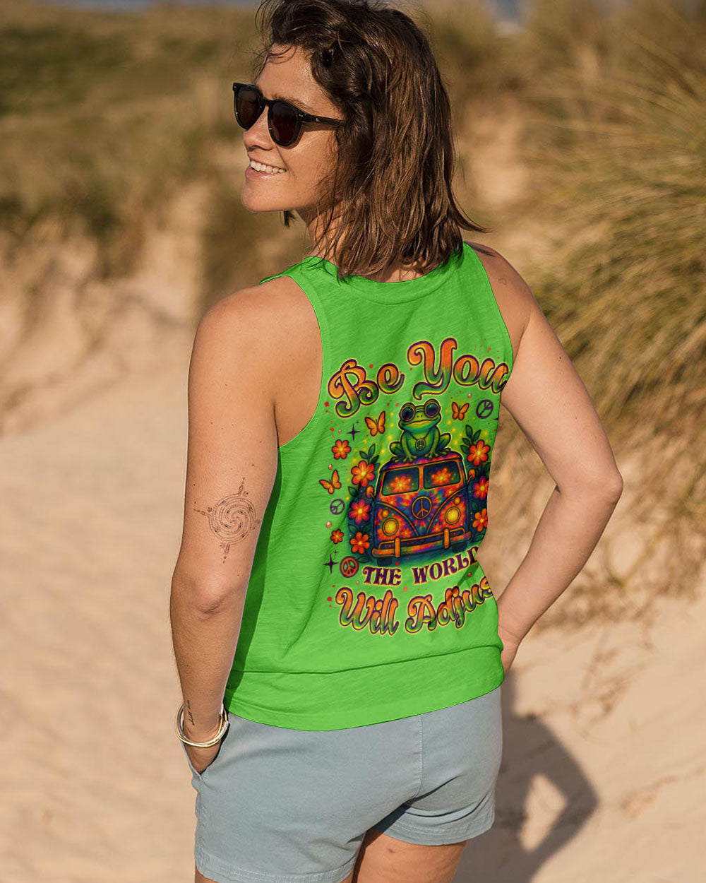 BE YOU THE WORLD WILL ADJUST FROG ALL OVER PRINT - TLNZ2005253
