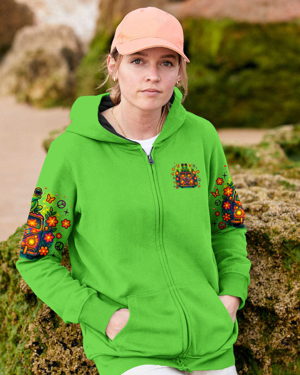 BE YOU THE WORLD WILL ADJUST FROG ALL OVER PRINT - TLNZ2005253