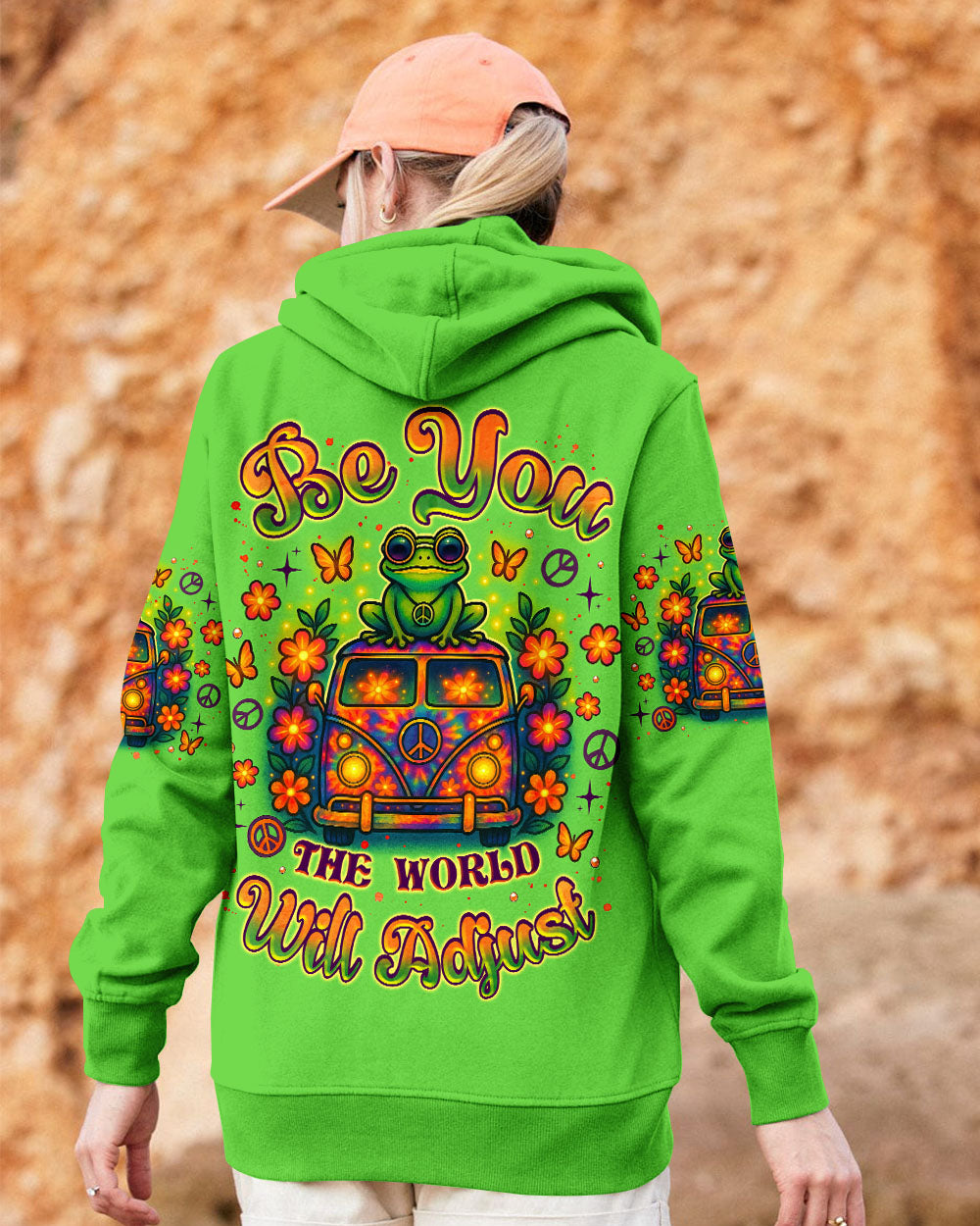 BE YOU THE WORLD WILL ADJUST FROG ALL OVER PRINT - TLNZ2005253