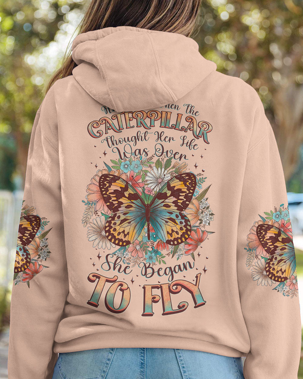 SHE BEGAN TO FLY BUTTERFLY ALL OVER PRINT - TLNZ2007231