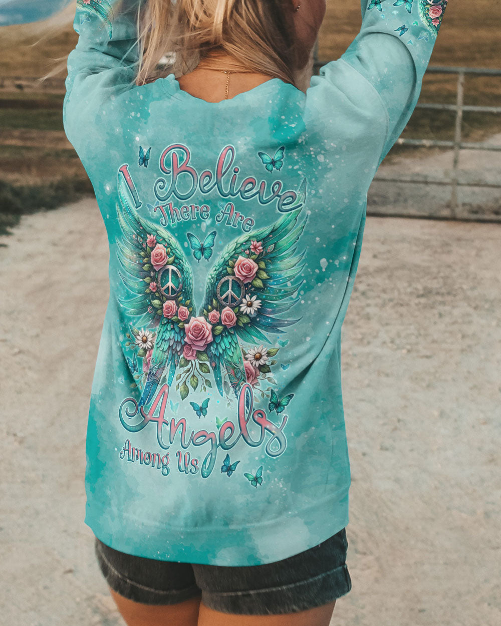 I BELIEVE THERE ARE ANGELS AMONG US WINGS ALL OVER PRINT - TLNZ2012231