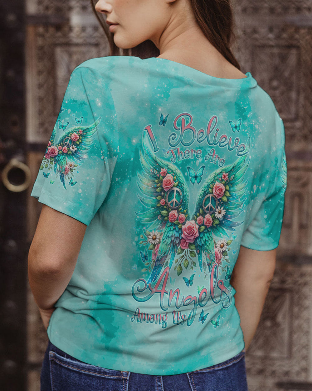 I BELIEVE THERE ARE ANGELS AMONG US WINGS ALL OVER PRINT - TLNZ2012231
