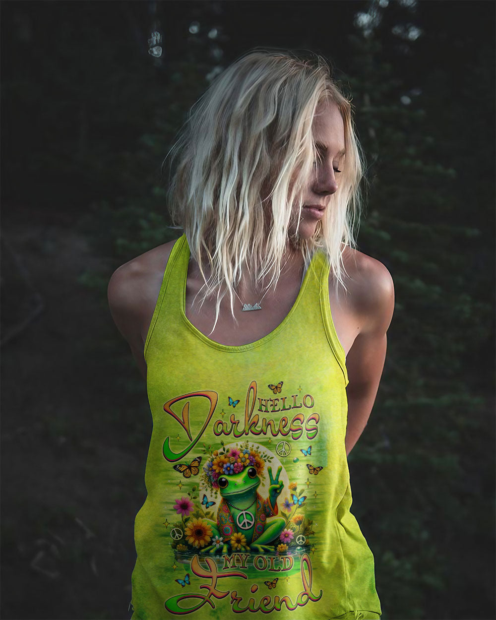 HELLO DARKNESS MY OLD FRIEND FROG ALL OVER PRINT  - TLNZ2101251
