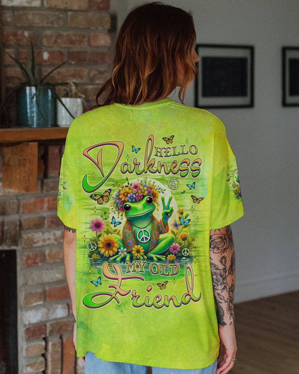HELLO DARKNESS MY OLD FRIEND FROG ALL OVER PRINT  - TLNZ2101251