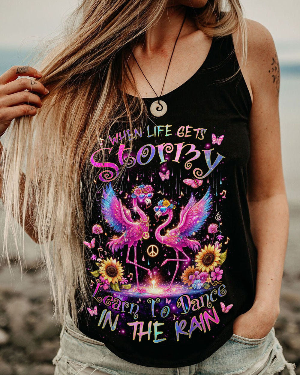 DANCE IN THE RAIN FLAMINGO ALL OVER PRINT - TLNZ2105244