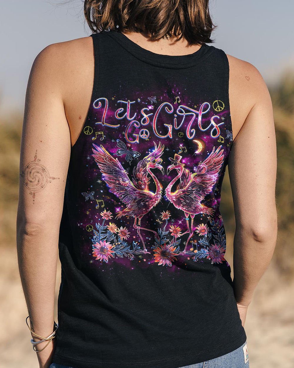 LET'S GO GIRLS FLAMINGO ALL OVER PRINT - TLNZ2204244