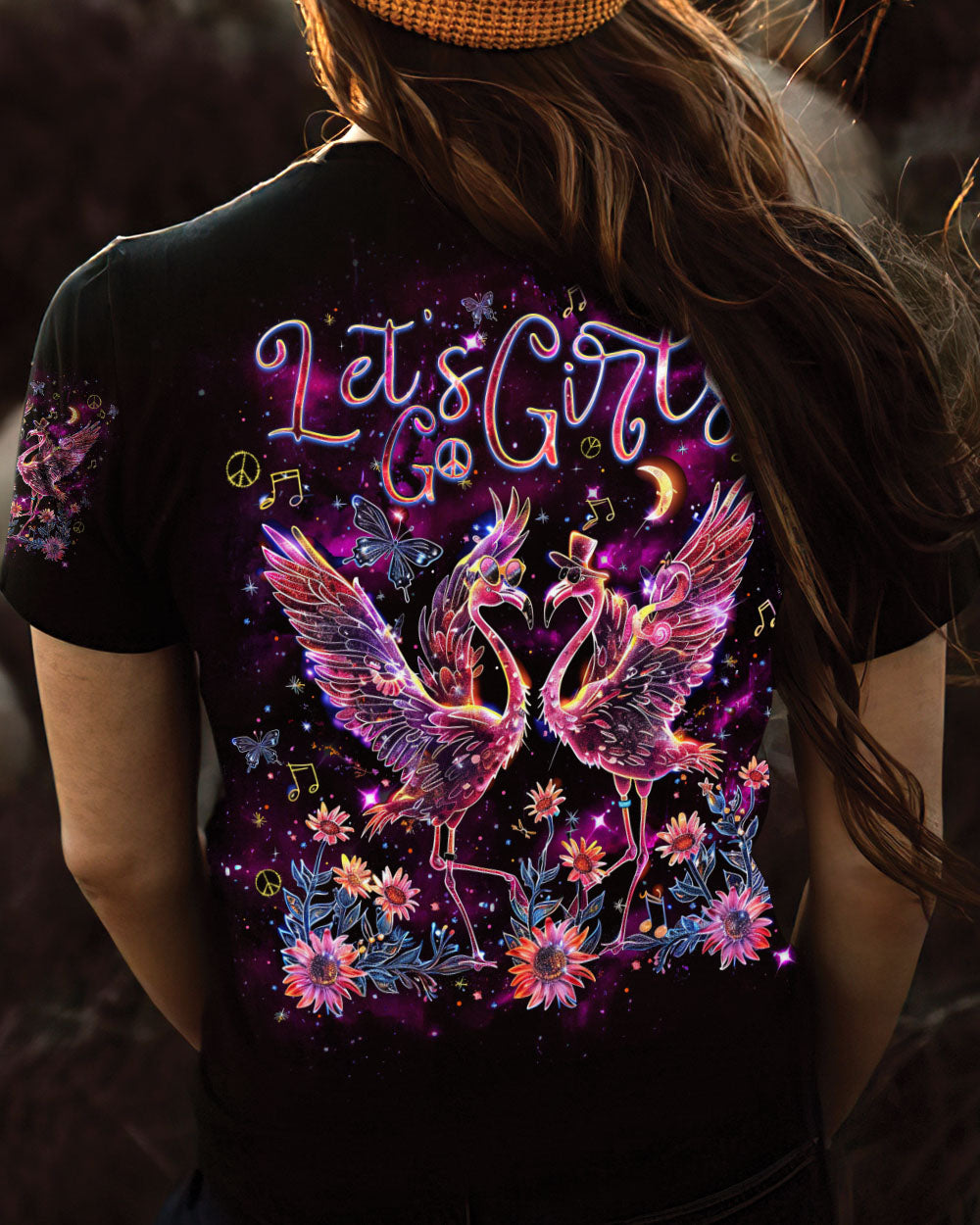 LET'S GO GIRLS FLAMINGO ALL OVER PRINT - TLNZ2204244