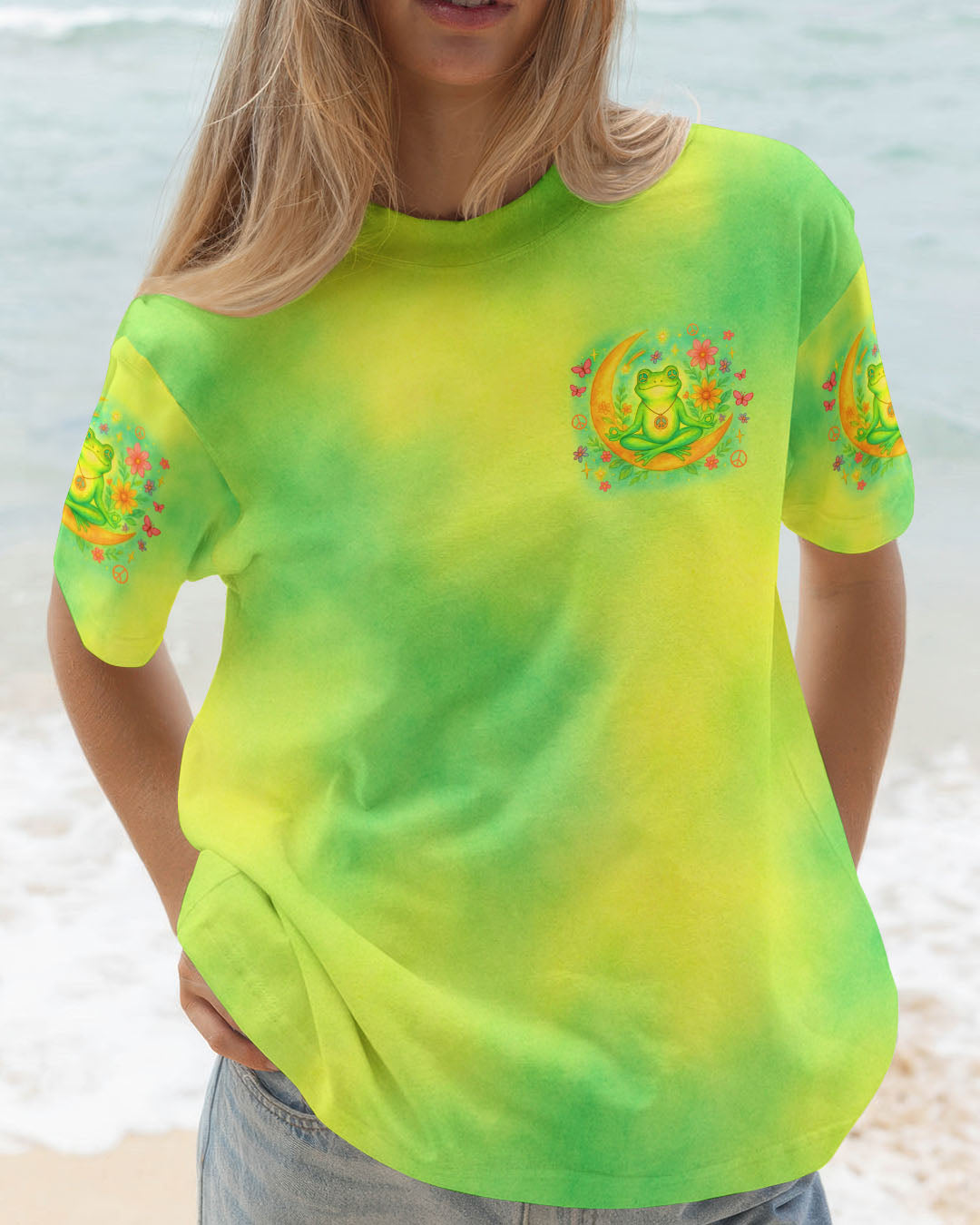 BE YOU THE WORLD WILL ADJUST FROG ALL OVER PRINT - TLNZ2205252
