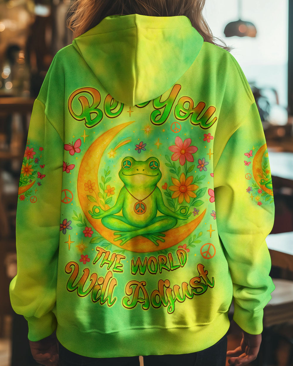BE YOU THE WORLD WILL ADJUST FROG ALL OVER PRINT - TLNZ2205252
