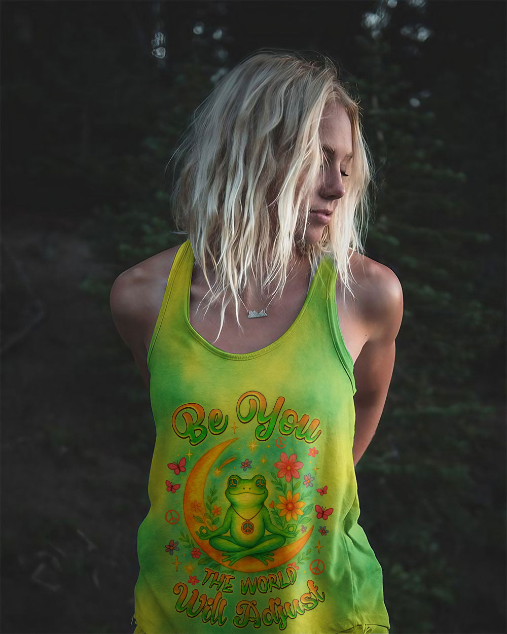 BE YOU THE WORLD WILL ADJUST FROG ALL OVER PRINT - TLNZ2205252