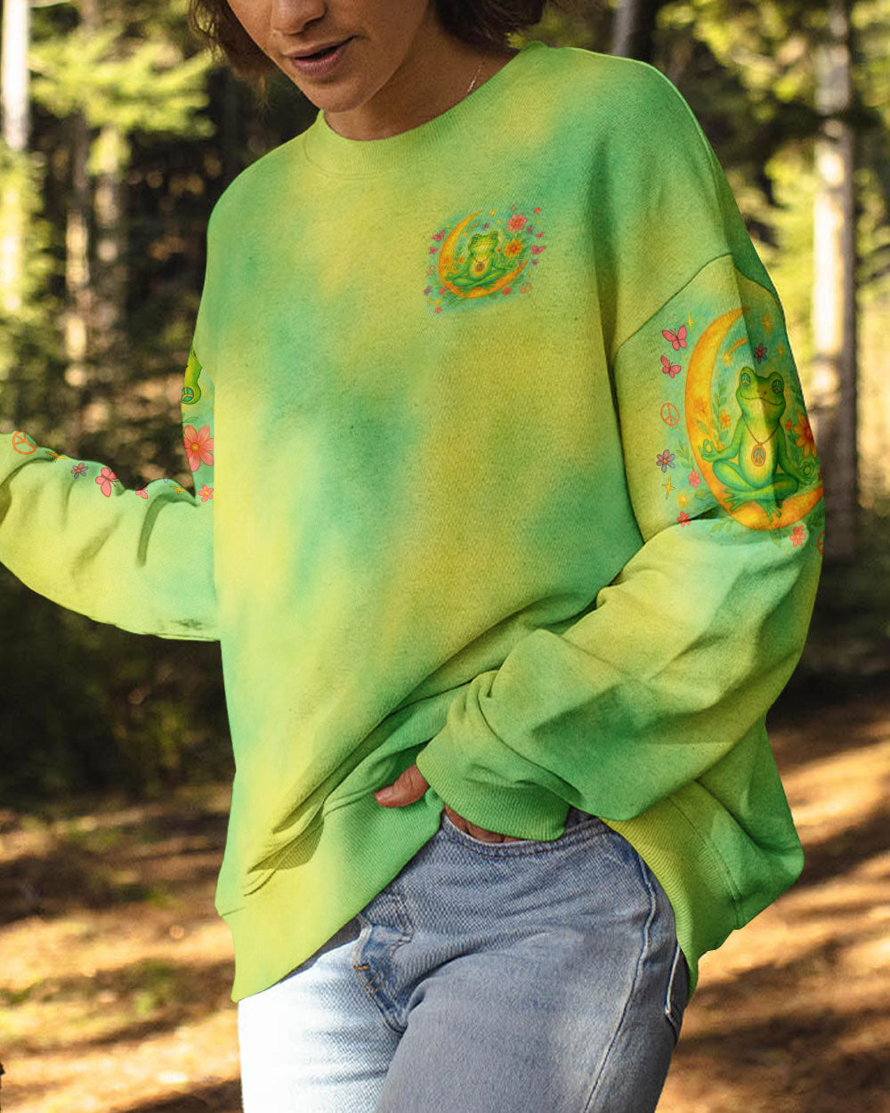 BE YOU THE WORLD WILL ADJUST FROG ALL OVER PRINT - TLNZ2205252