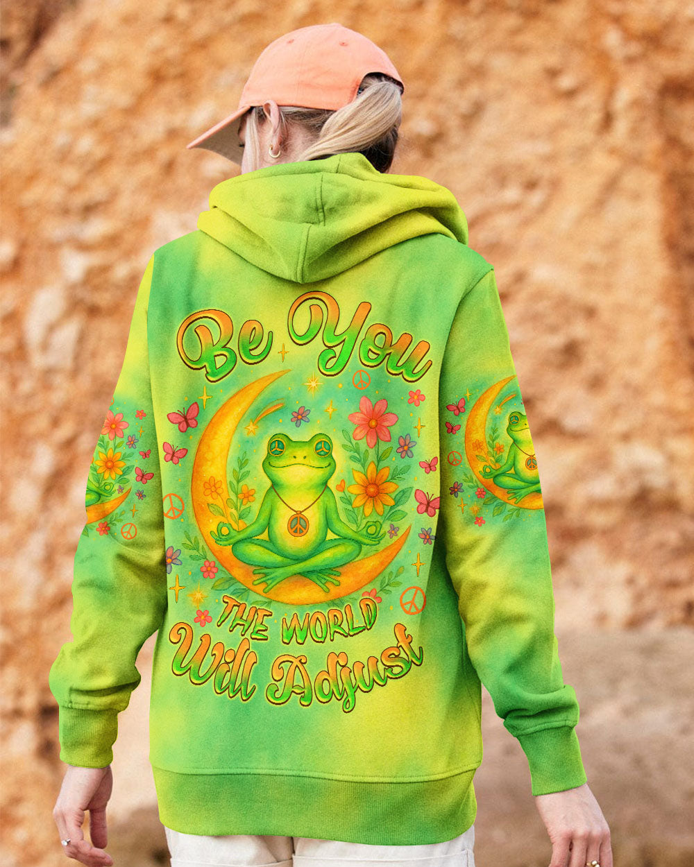 BE YOU THE WORLD WILL ADJUST FROG ALL OVER PRINT - TLNZ2205252
